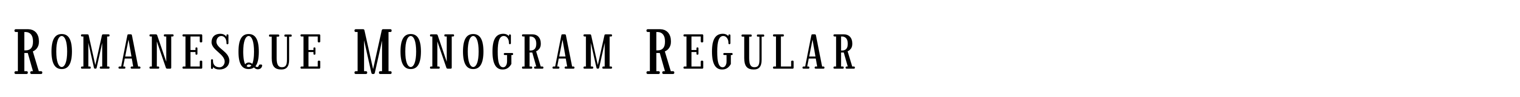 Romanesque Monogram Regular